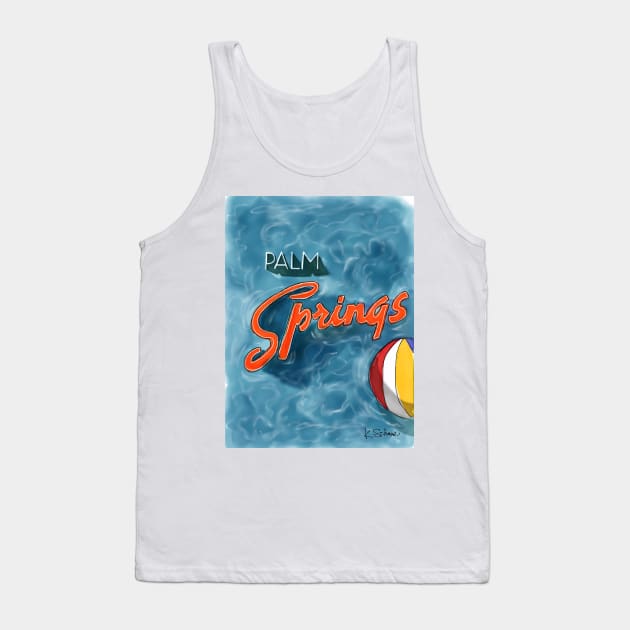 Palm Springs Pool Fun Tank Top by kschowe